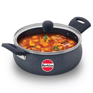 Hawkins Ceramic Nonstick Handi with Glass Lid, Induction and Gas Compatible