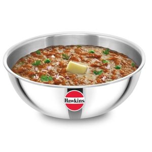 Hawkins Triply Stainless Steel Metro Kadhai | Induction and Gas Compatible Tasla